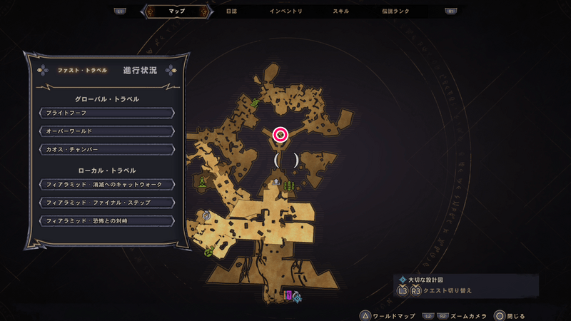 フィアラミッドのラッキーダイスの場所マップ②