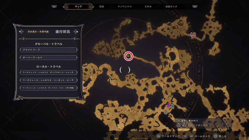 ワーグトゥース・シャロウズのラッキーダイスの場所マップ15