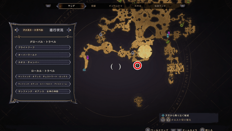 サンファング・オアシスのラッキーダイスの場所マップ①