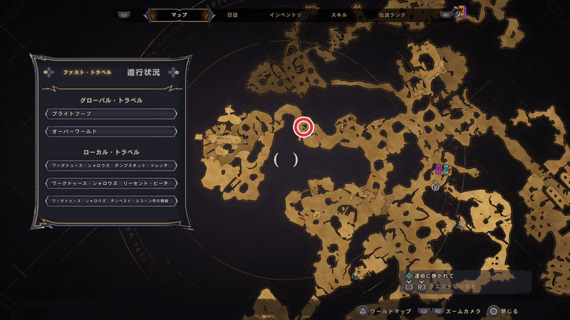 ワーグトゥース・シャロウズのラッキーダイスの場所マップ13