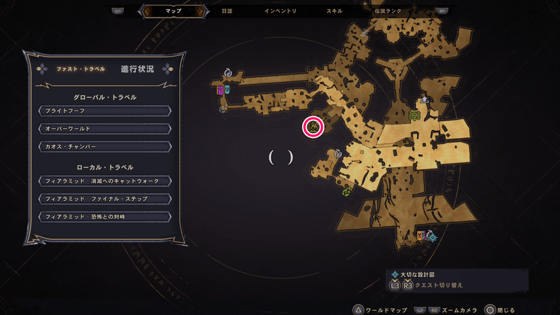 フィアラミッドの古代のオベリスクの場所マップ