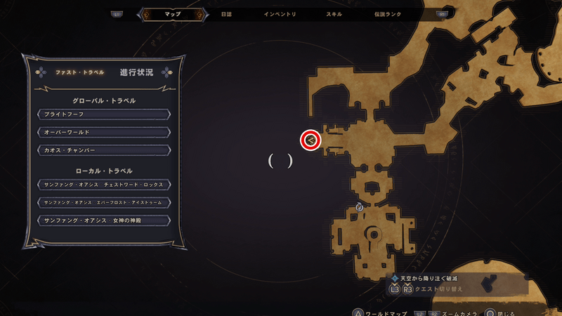 サンファング・オアシスの伝承の巻物の場所マップ③