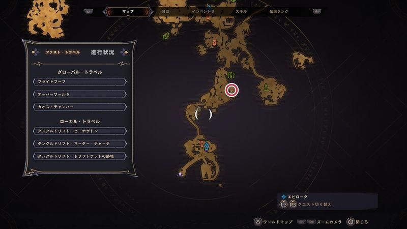 タングルドリフトのラッキーダイスの場所マップ①