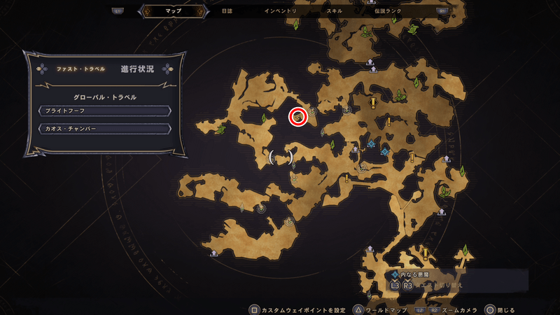 オーバーワールドのラッキーダイスの場所マップ⑤