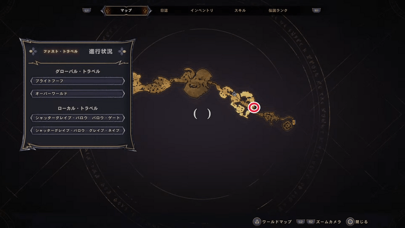 シャッターグレイブ・バロウのラッキーダイスの場所マップ