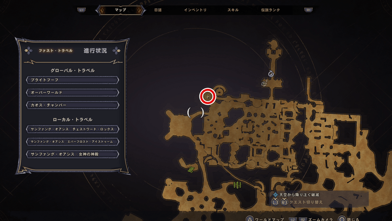 サンファング・オアシスのラッキーダイスの場所マップ⑩