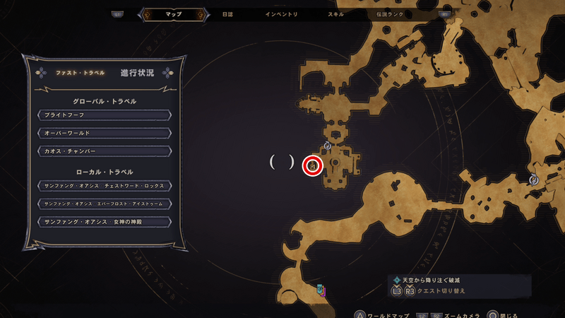 サンファング・オアシスのラッキーダイスの場所マップ⑭