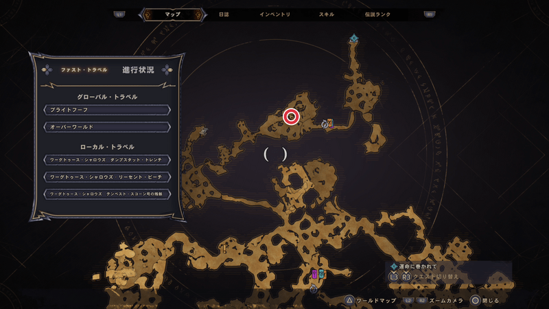 ワーグトゥース・シャロウズのラッキーダイスの場所マップ19