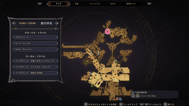 フィアラミッドのラッキーダイスの場所マップ③