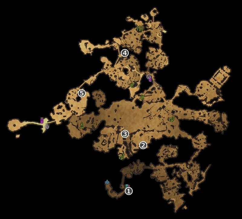 マウント・クロウの伝承の巻物マップ