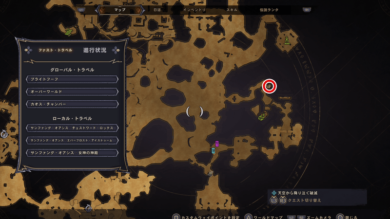 サンファング・オアシスのラッキーダイスの場所マップ⑤