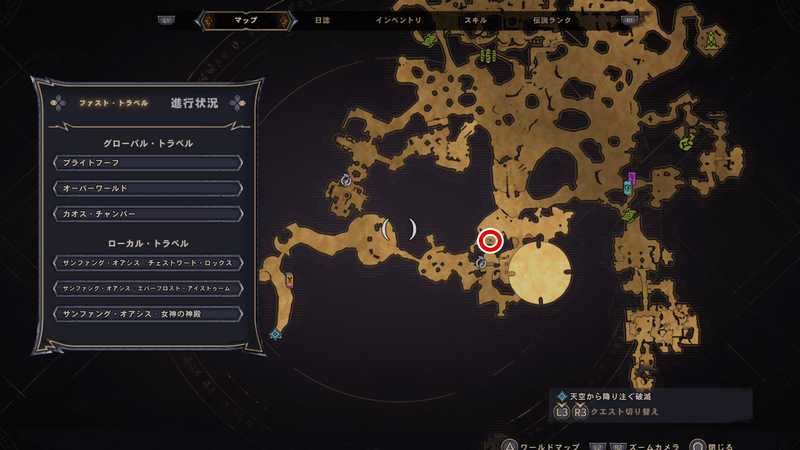 サンファング・オアシスのラッキーダイスの場所マップ②