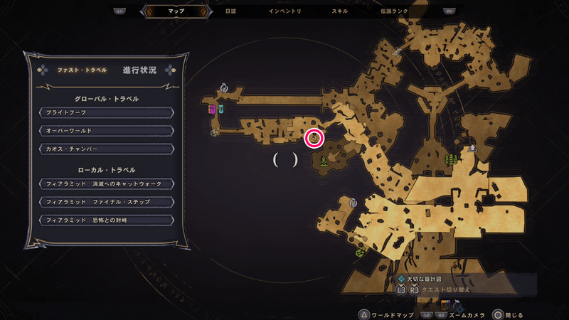 フィアラミッドのラッキーダイスの場所マップ⑦