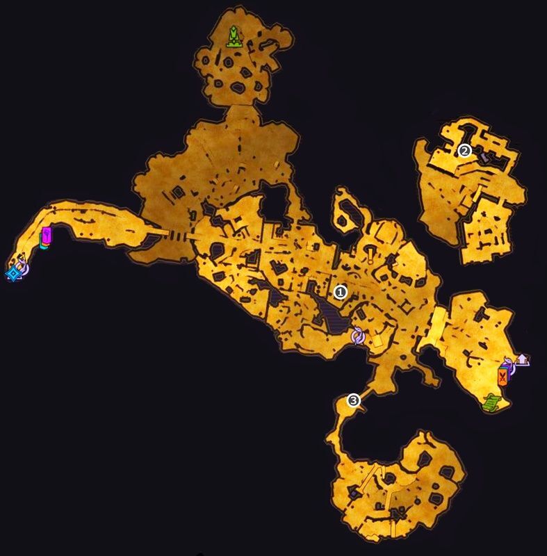 クイーンズ・ゲートの伝承の巻物マップ