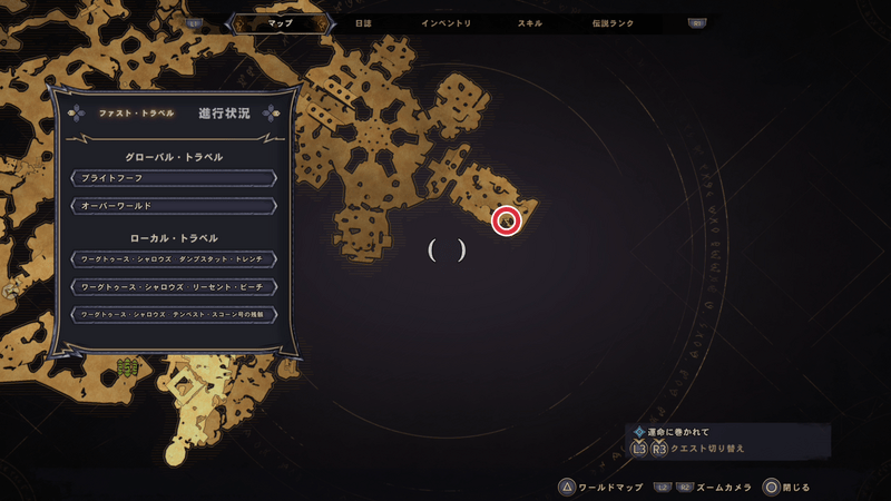 ワーグトゥース・シャロウズのラッキーダイスの場所マップ21