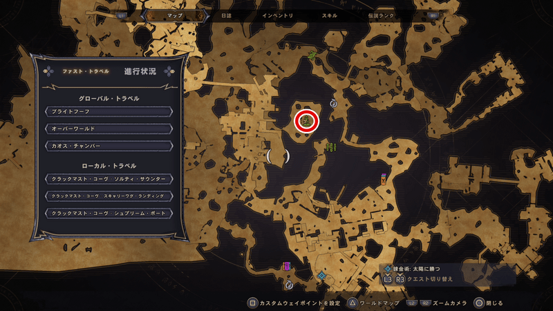 クラックマスト・コーヴの古代のオベリスクの場所マップ