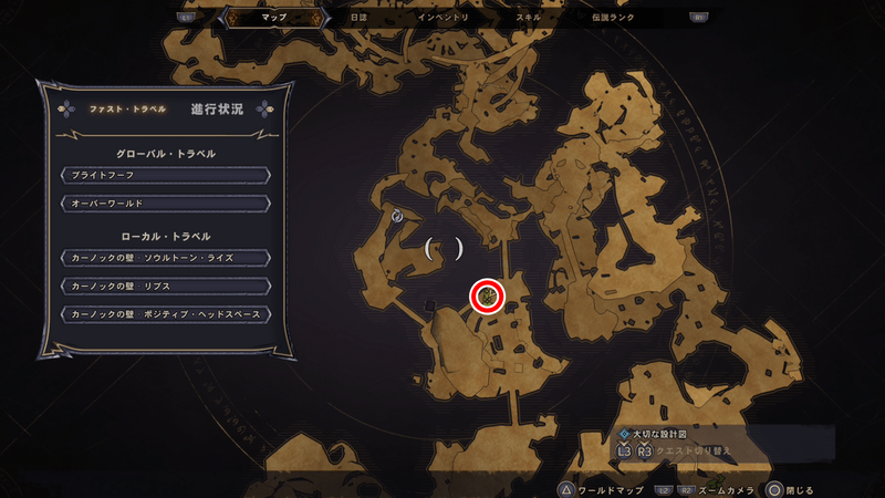 カーノックの壁の古代のオベリスクの場所マップ