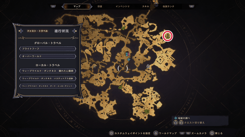 ウィープワイルド・ダンクネスの古代のオベリスクの場所マップ