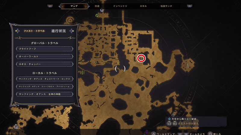 サンファング・オアシスのラッキーダイスの場所マップ⑥