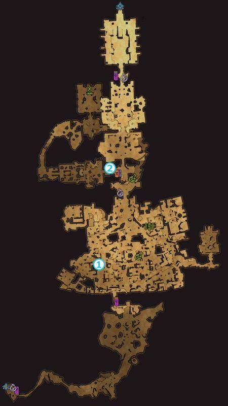 オッス・ゴル・ネクロポリスの詩篇のページマップ