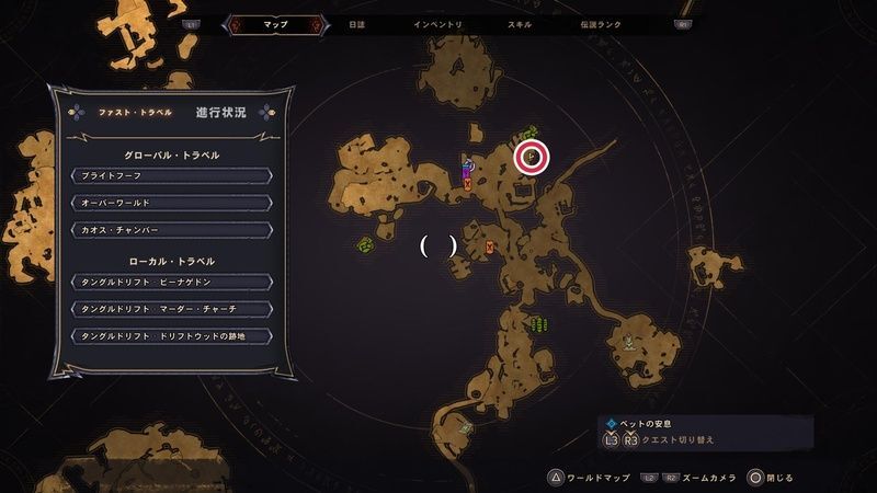 タングルドリフトのラッキーダイスの場所マップ⑥