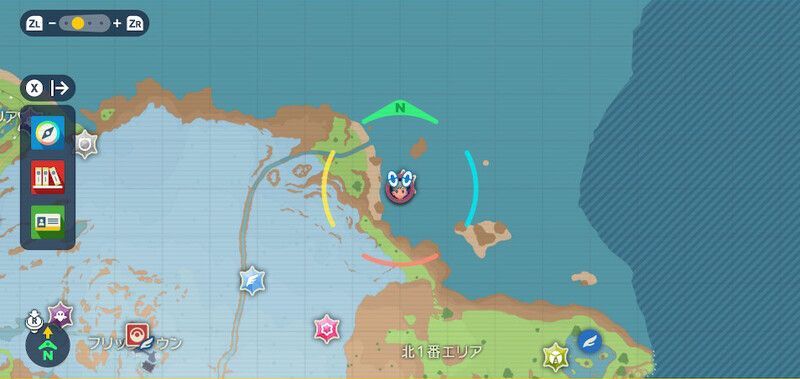 北1番エリアの小島