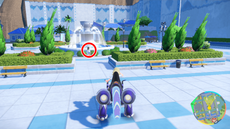 カラフシティ地上の噴水近く