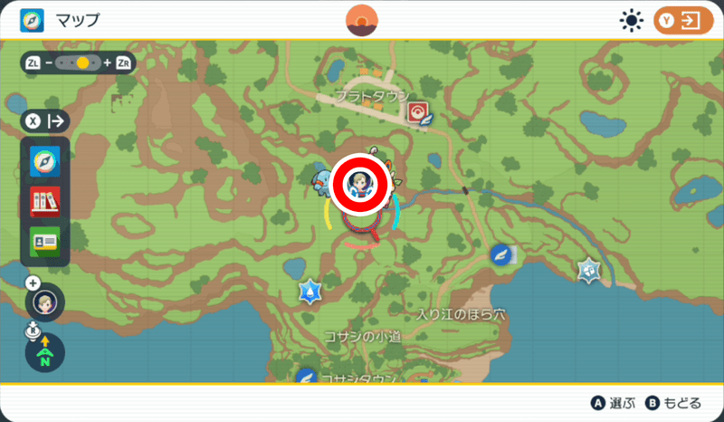 紫の杭のマップ1