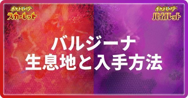 バルジーナの生息地と入手方法