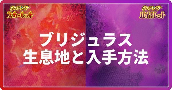 ブリジュラスの生息地と入手方法