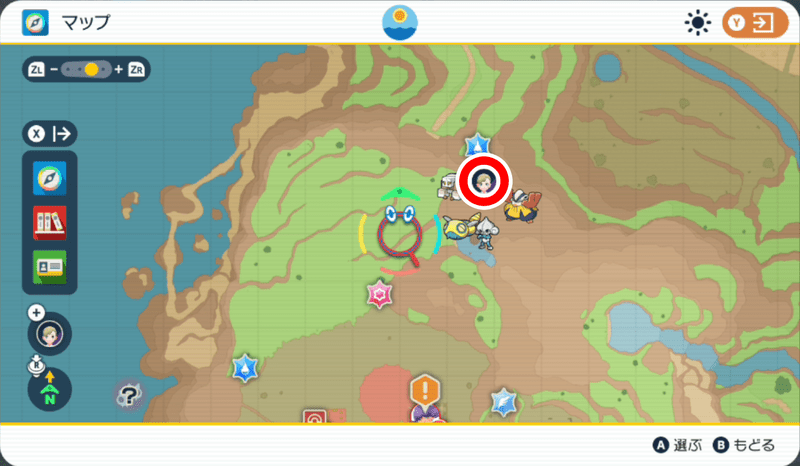 オレンジの杭のマップ2