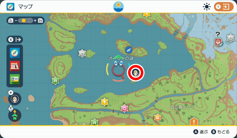 黄色の杭のマップ4