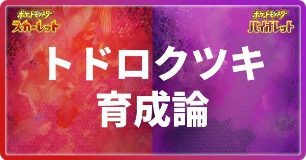 トドロクツキの育成論