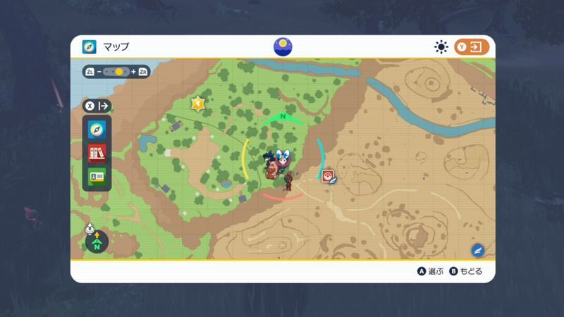 しるしの木立ち付近のマップ