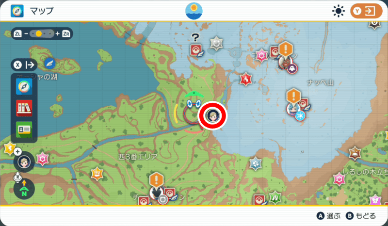 黄色の杭のマップ3