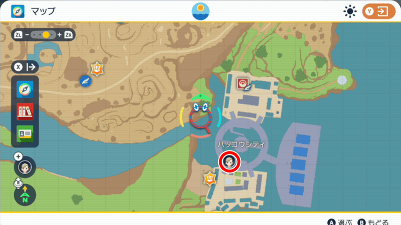 ハッコウシティのマップ