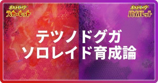 ソロレイド用テツノドグガの育成論と技構築