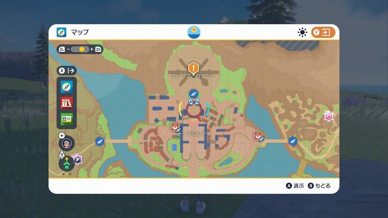 テーブルシティのマップ