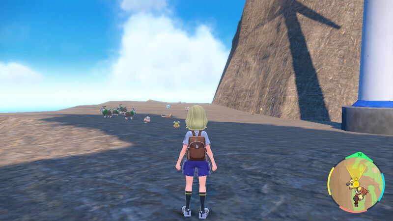 西1番のポケセン付近の西部にあるタービンの下の外観