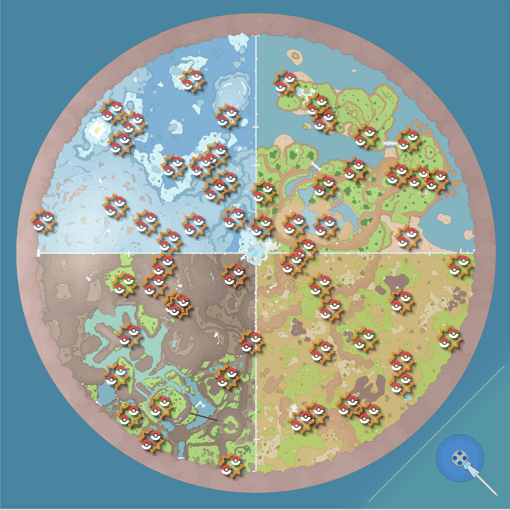 トレーナーの場所一覧