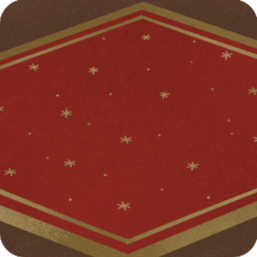 クリスマスレッドマットの床