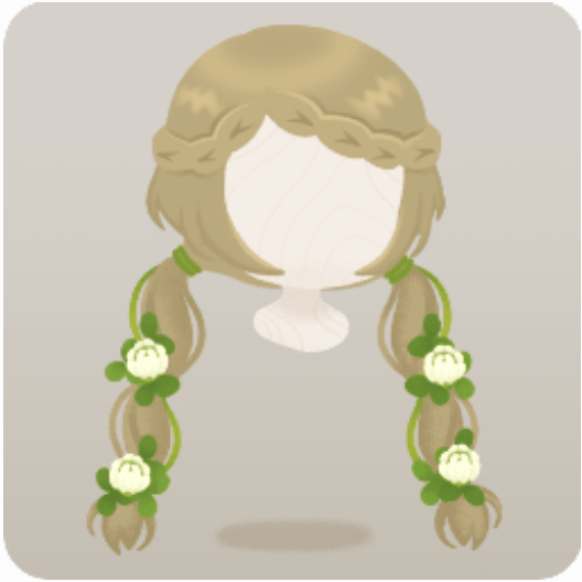 庭小人の編み込みヘア