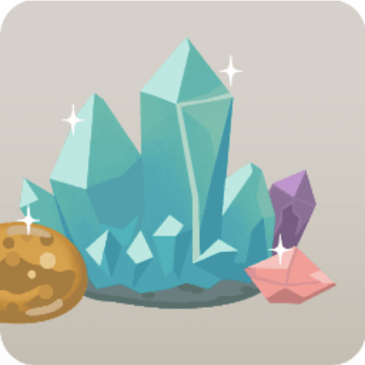 ドールハウスのきらめく鉱石