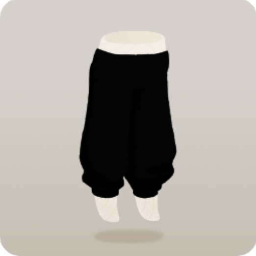 だぼだぼ黒ズボン