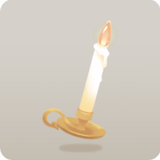 アンティーク風キャンドル型ランプ