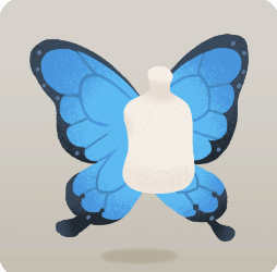 クリスタルを護る蝶の羽