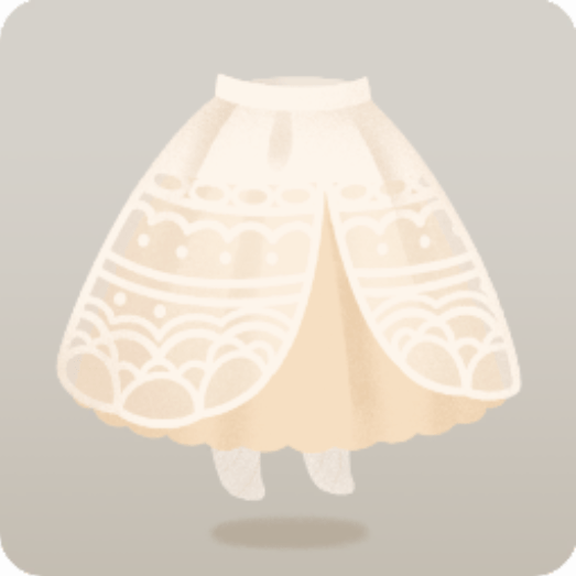 ナチュラルレーススカート