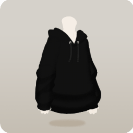 だぼだぼ黒パーカー