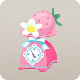 野苺のピンクのはかり