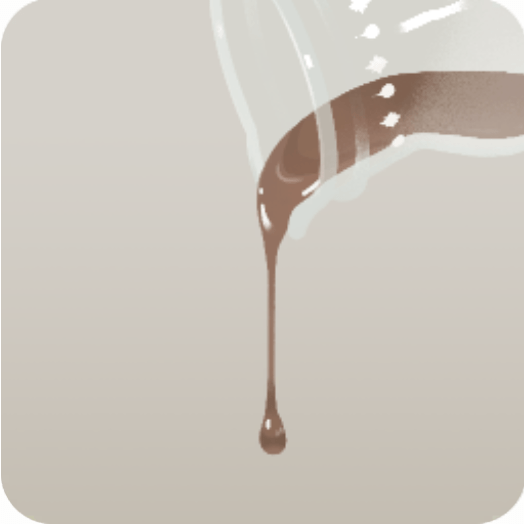 良い所で止まったチョコソース